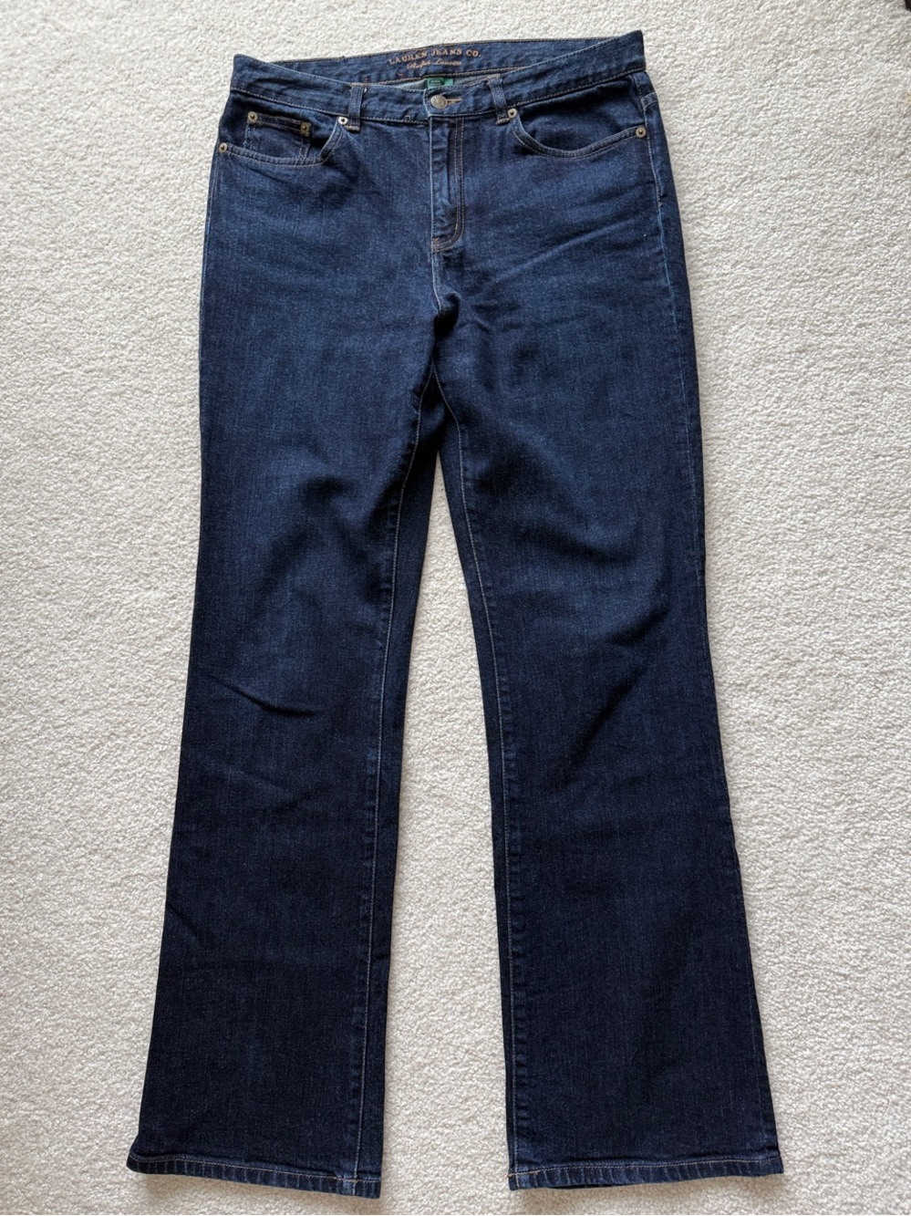 Lauren Jeans Co Ralph Lauren Classic Bootcut Dark Wash Stretch Size 8